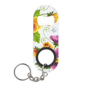 Flower Power Keychain Bottle Opener