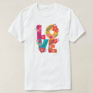 Flower power Love t-shirt L.O.V.E.