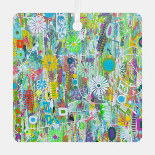 Flower Power Metal Ornament