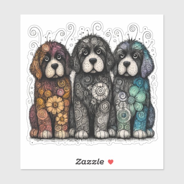 Flower Power Newfies (Sheet)