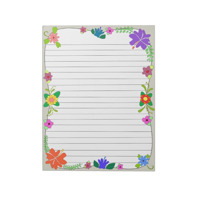 Flower Power Notepad (Rotated)