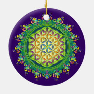 Flower Power of Life / Blume des Lebens Ceramic Ornament