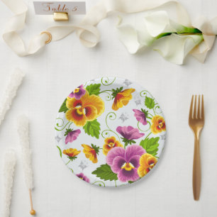 Flower Power Paper Plate