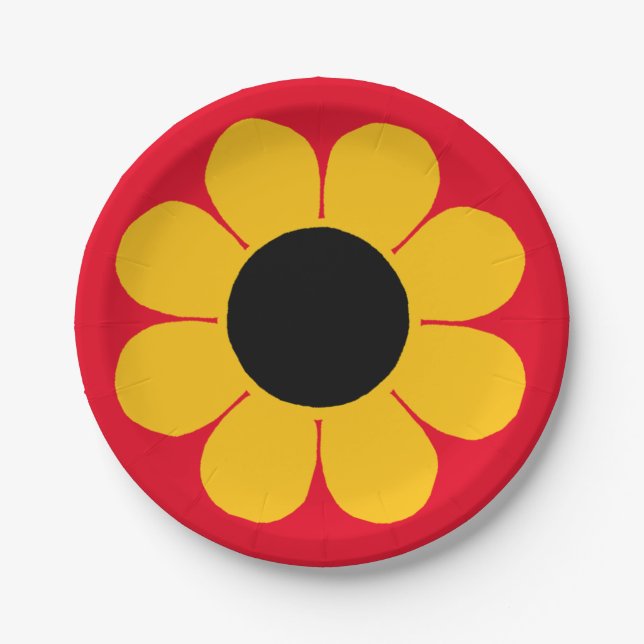 Flower Power Paper Plate (Front)