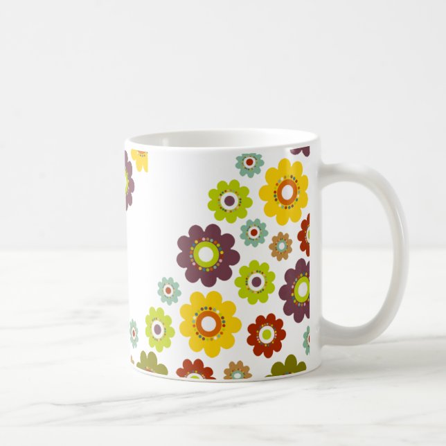 Flower Power Pattern Coffee Mug (Right)