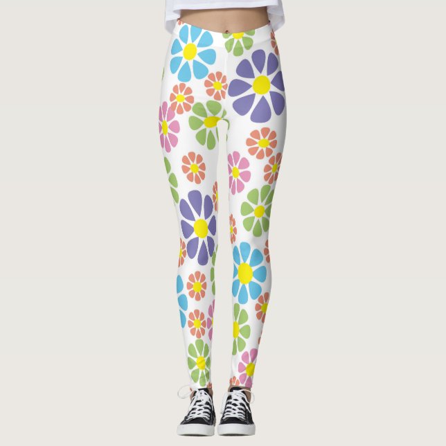Flower power pattern leggings (Front)