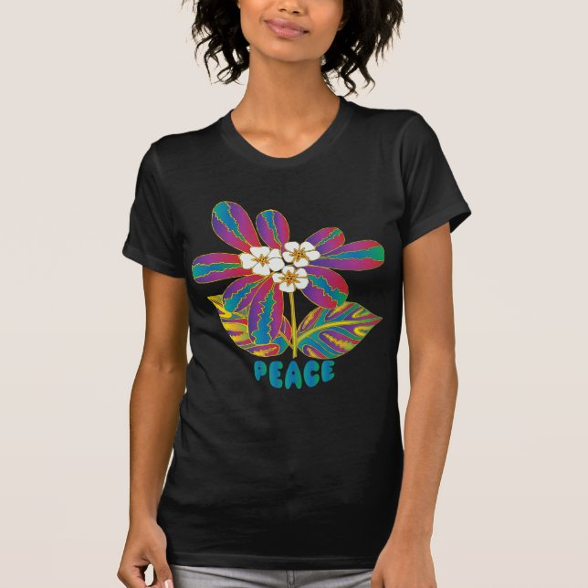 Flower Power Peace Design T-Shirt (Front)