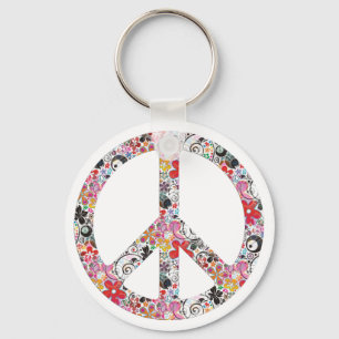 Flower Power Peace I Keychain