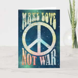 Flower Power Peace - Make Love Not War 1 Card
