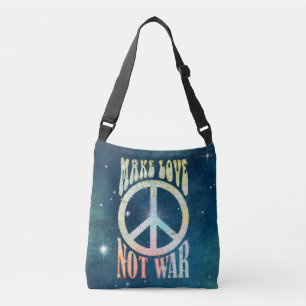 Flower Power Peace - Make Love Not War 1 Crossbody Bag