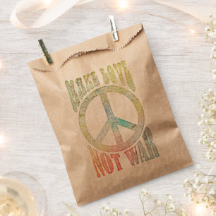 Flower Power Peace - Make Love Not War 1 Favour Bag