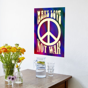 Flower Power Peace - Make Love Not War 1 Foil Prints