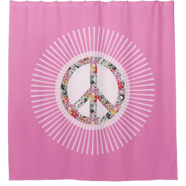 Flower Power Peace sign I + your backgr. & ideas (Front)