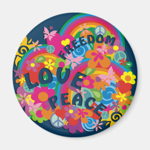 Flower Power Rainbow Magnet