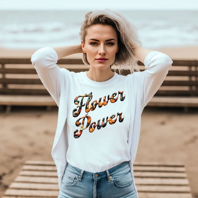 Flower Power Retro T-Shirt (Creator Uploaded)