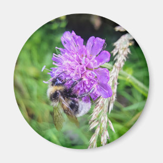 Flower Power - Round magnet with a motif