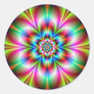 Flower Power Round Sticker