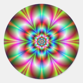 Flower Power Round Sticker