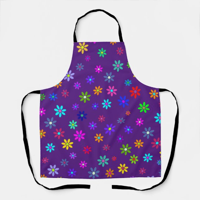 Flower Power Shower - coloured pattern 1 Apron (Front)