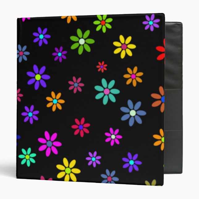 Flower Power Shower - coloured pattern 1 Binder (Front/Inside)
