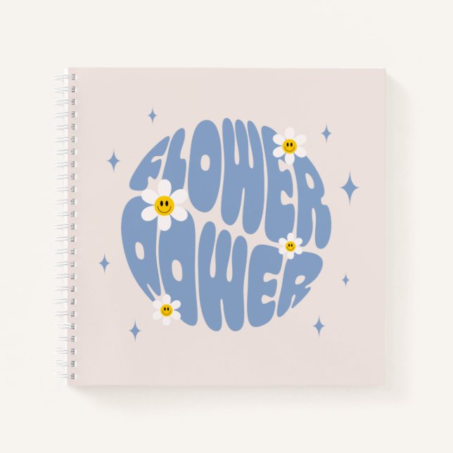 Flower Power Slogan Notebook (Front)
