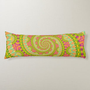 Flower Power Spiral SUNNY Body Pillow