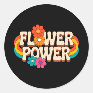 Flower Power Spring Vibes – Cute & Colourful  Classic Round Sticker