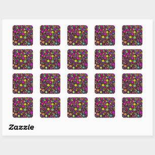 Flower Power Square Sticker