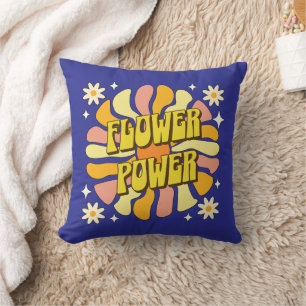 Flower Power Throw Pillow