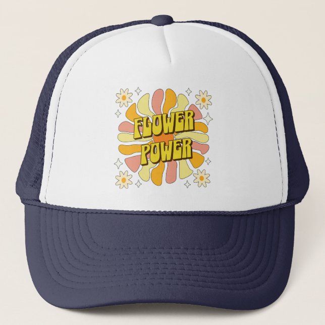 Flower Power Trucker Hat (Front)