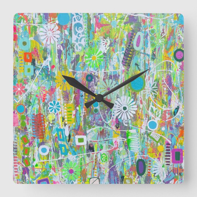 Flower Power Wall Clock (Front)