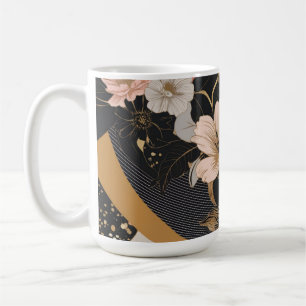 flower print  coffee mug