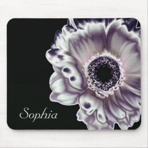 Flower Print Customizable Name Mousepad