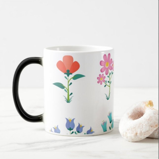 Flower Print Modern Coffee Mugs  (Creator Uploaded)