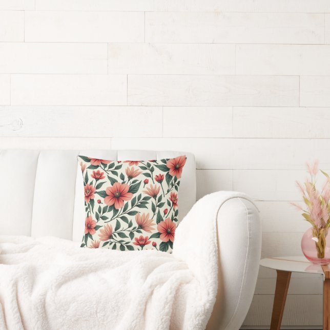flower print pillow (Couch)