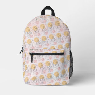 Flower Printed Backpack