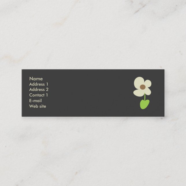 Flower Profile Card - Social Networking Card (Front)