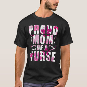 Flower Proud Mom Nurse Healthcare Worker Cns Clini T-Shirt