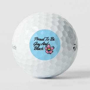 Flower Proud To Be Gay And Black Golf Balls