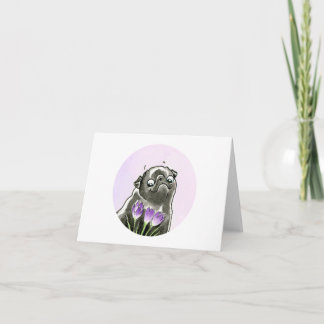 Flower Pugs: Crocus Card