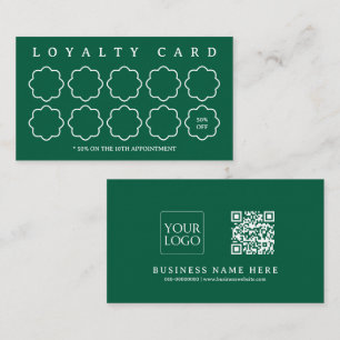 Flower QR Code Café Florist Salon Shop Business Loyalty Card