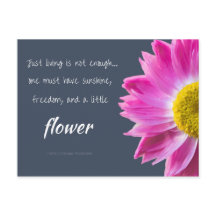 Flower Quote Postcard