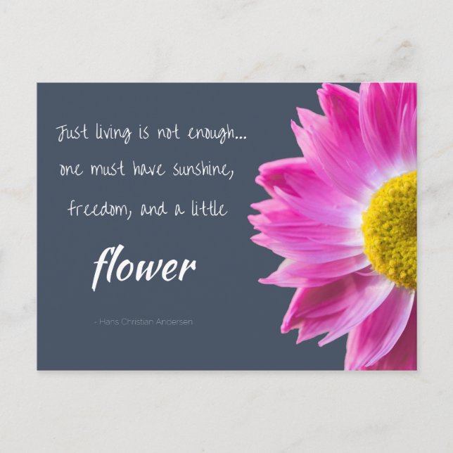 Flower Quote Postcard (Front)