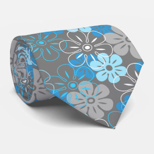 Flower Rain Hawaiian Two-sided Printed Tie