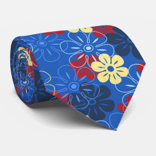 Flower Rain Hawaiian Two-sided Printed Tie