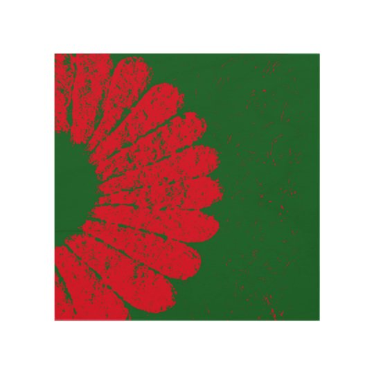 flower red wood wall art