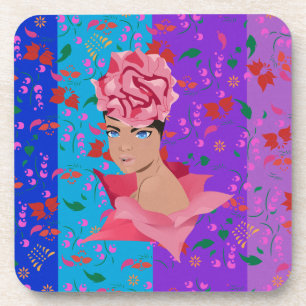 Flower Renewal Bright Floral Girl Coaster