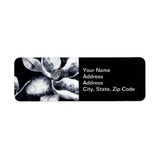Flower Return Address Label  Apple Blossom. (Front)