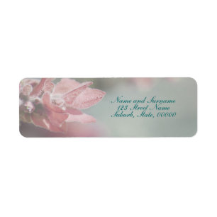 Flower return address label customizable tags