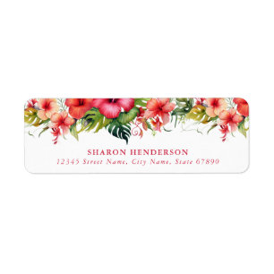 Flower Return Address Labels